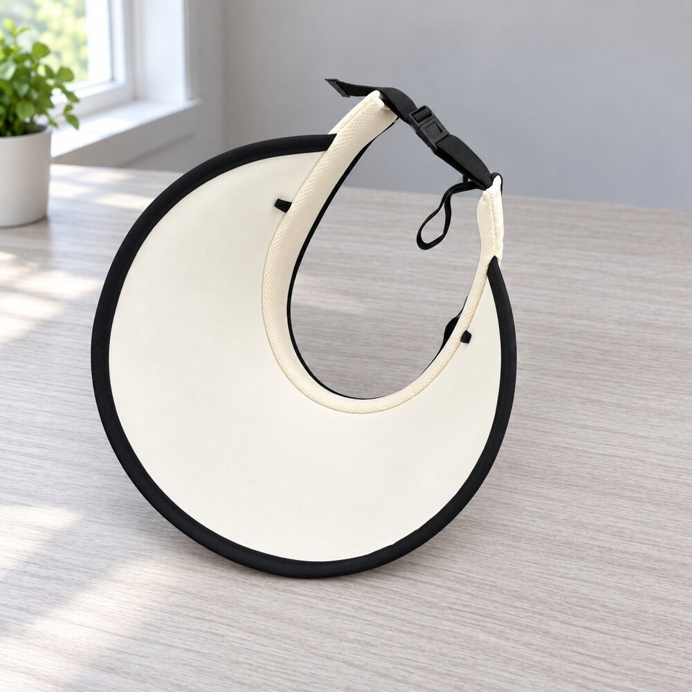 Prada White Black Trim Sun Visor - Picture 4 of 6